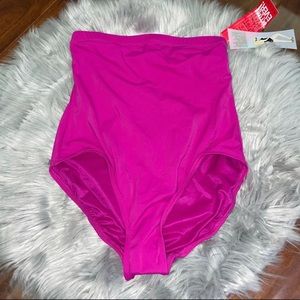 NWT Spanx ultra high rise swim bottom berry pink size 10